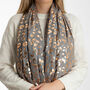 Sparkly Leopard Print Scarf, thumbnail 2 of 8