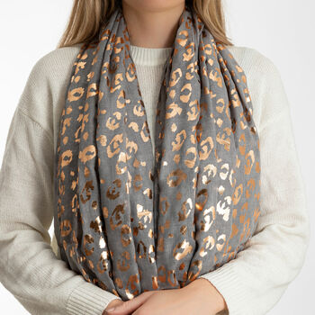 Sparkly Leopard Print Scarf, 2 of 8