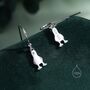 Sterling Silver Blue Footed Boobie Drop Hook Earrings, thumbnail 2 of 10