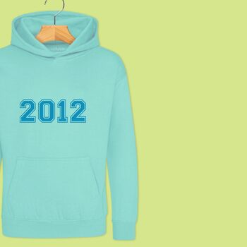 'Birth Year' Personalised Hoodie For Boys And Girls, 4 of 8