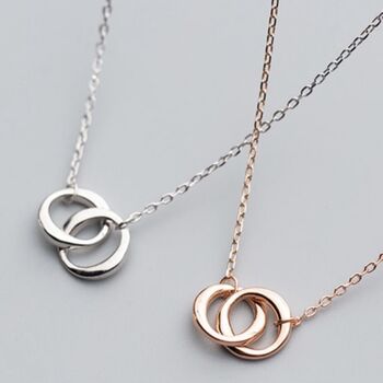 Sterling Silver Sisters Infinity Necklace, 3 of 6