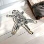 Hand Tufted Extra Large White Tiger Woollen Rug, thumbnail 1 of 3