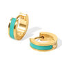 Gold Enamel Hoop Earrings In A Gift Box, thumbnail 2 of 5