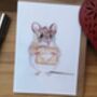 Cute Mice Design Pack Of Five Blank Notecards, thumbnail 4 of 5