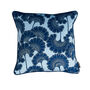 Baby Blue Velvet Patterned Cushion, thumbnail 3 of 8