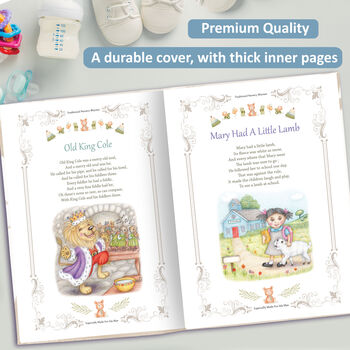 Nursery Rhymes Keepsake Book Personalised For Baby, 7 of 12