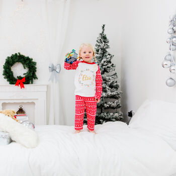 Personalised Christmas Nordic Pyjamas, 9 of 12