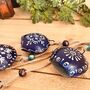 Midnight Blue Bell Wind Chime Boho Home And Garden Decor, thumbnail 8 of 8