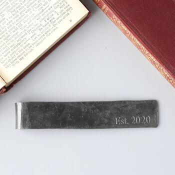 6th Anniversary Gift; Raw Iron Forged Scroll Bookmark, 3 of 8