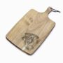 Personalised Keeshond Engraved Acacia Serving Board, thumbnail 3 of 10