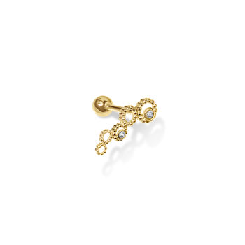 14 Carat Gold Conch Helix Barbell Earring, 3 of 6