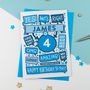 4th Thats Right Personalised Birthday Card Blue, thumbnail 1 of 1