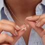 Personalised 18ct Rose Gold Plated Bambi Necklace, thumbnail 1 of 4