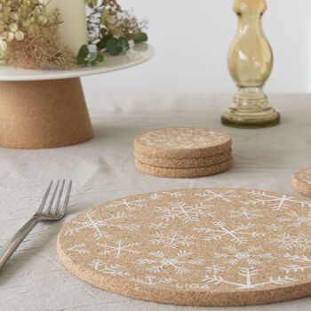 Cork Placemats And Coasters | Snowflake, 7 of 7