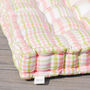 Pastel Plaid Padded Cotton Dog Bed, thumbnail 6 of 9