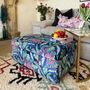 Coffee Table Footstool With Storage In Botanical Velvet, thumbnail 4 of 4