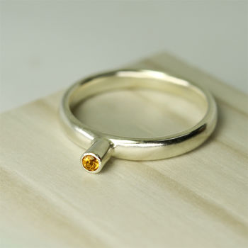 Solitaire Ring With Gemstone Choice, 4 of 11