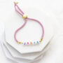 Pink Custom Name Friendship Bracelet, thumbnail 2 of 4
