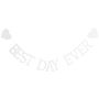 White Wooden Best Day Ever Wedding Decoration Bunting, thumbnail 2 of 3