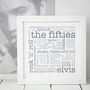 70th Birthday Gift 'The 1950s' Personalised Print, thumbnail 1 of 4