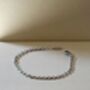 Anchor Silver 3mm Chain Bracelet Adjustable Gift, thumbnail 2 of 6