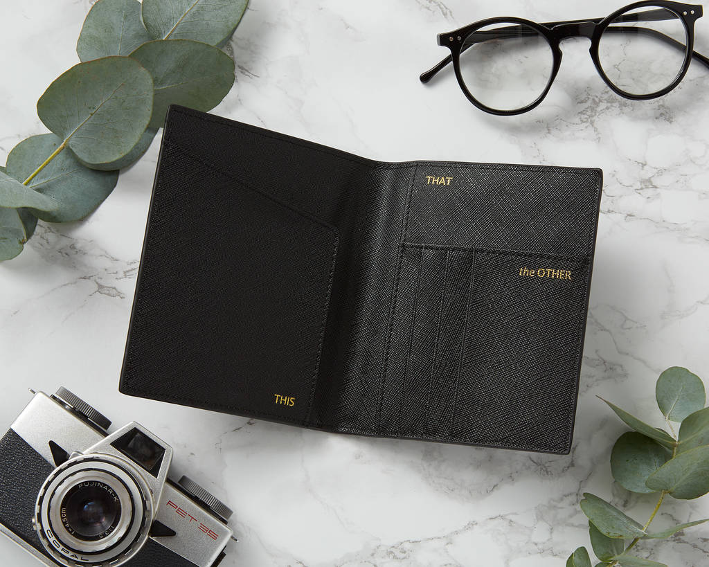 Personalised Mens Passport Holder And Wallet By Magpie Decor