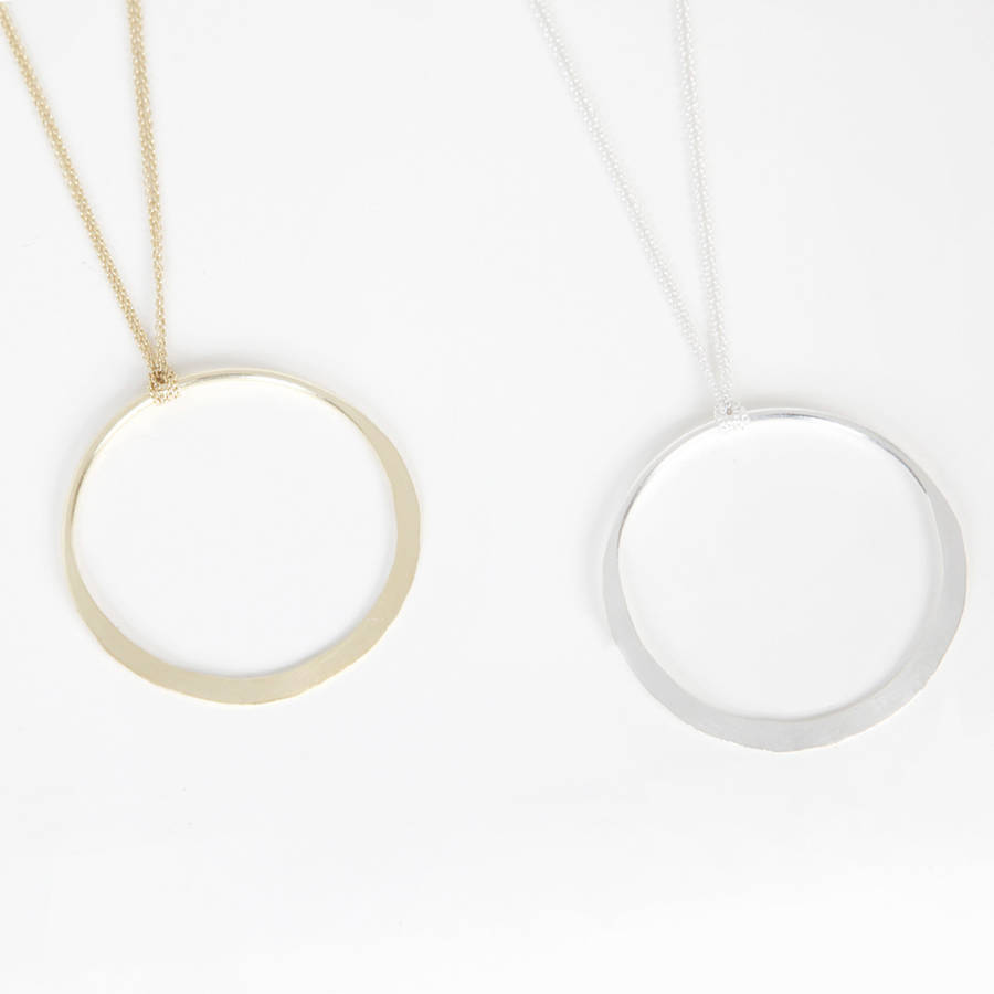 Long Length Open Circle Necklace By red berry apple