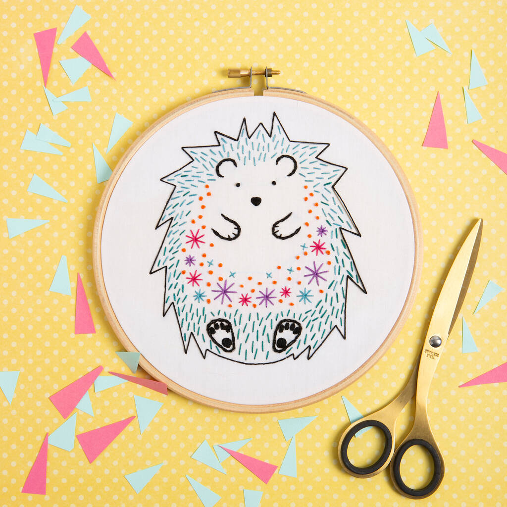 Hedgehog Embroidery Kit, 1 of 6