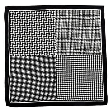 Jeri Black Houndstooth Pocket Square 30cm, 2 of 2