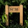 Bespoke Solid Oak Two Post Sign – Custom Font And Traditional Mortise Joinery, thumbnail 3 of 6