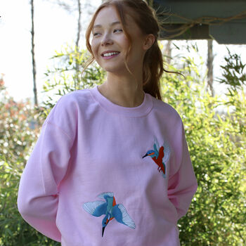Embroidered Kingfisher Sweater, 3 of 5