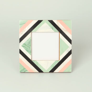 G Decor Pink And Green Rhombic Pattern Photo Frames, 3 of 6