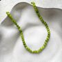 Agate Green Moss Natural Stone Beaded Necklace, thumbnail 1 of 4