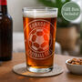 Personalised Football Badge Pint Glass, thumbnail 4 of 8