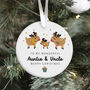 Personalised Auntie And Uncle Christmas Ornament, thumbnail 2 of 7