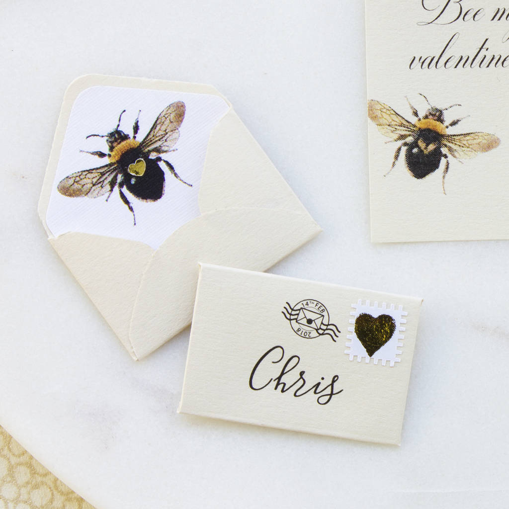 Personalised Will You Bee My Valentine By Little Letter 