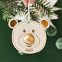 Bear Christmas Decoration And Bag Of Chocolate Noses, thumbnail 1 of 3