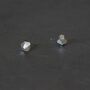 Geometric Silver Faceted Stud Earrings, Three Sizes, thumbnail 3 of 8