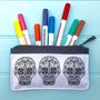 Skull Pencil Case To Colour In, thumbnail 1 of 5
