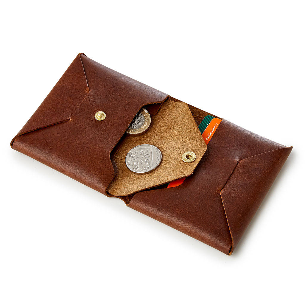 Personalised Origami Leather Wallet With Coin Purse By Man Gun Bear | www.paulmartinsmith.com