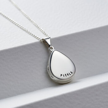 Personalised Small Droplet Locket Necklace, 7 of 12
