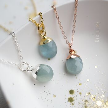 Aquamarine March Birthstone Necklace, 4 of 11