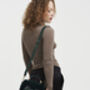 Badger Embroidered Green Top Handle Saddle Bag, thumbnail 2 of 8