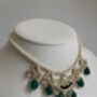Alia 18 K Gold Plated Emerald Pearl Jewellery Set, thumbnail 4 of 6