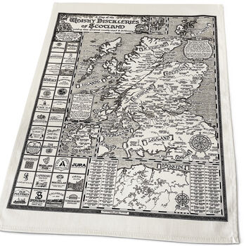 Scotland Whisky Map Tea Towel, 2 of 11