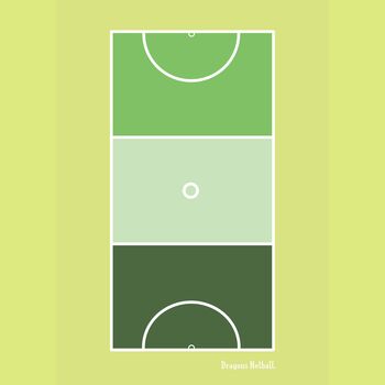 Netball Court Graphic Print In Team Colours, 8 of 12