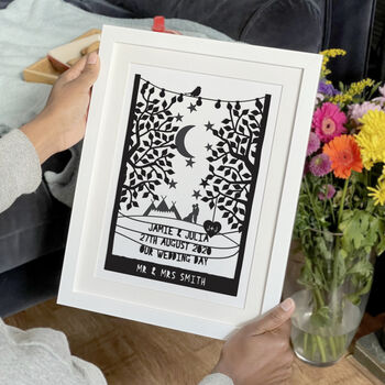 Personalised Wedding Venue Papercut Style Print, 3 of 3