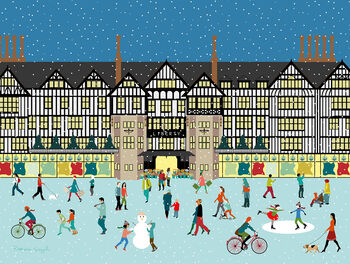 Liberty Of London In The Snow At Christmas Art Print, 2 of 5