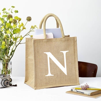 Letter Square Bag Natural Jute, 4 of 4