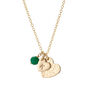 Gold Or Silver Heart Initial Necklace + Birthstone, thumbnail 2 of 6